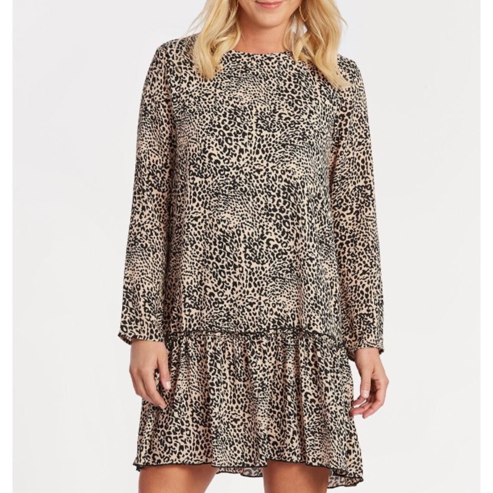 Allison Joy leopard ruffle dress